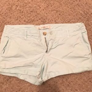 Mint twill shorts- 2 inch inseam